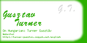 gusztav turner business card